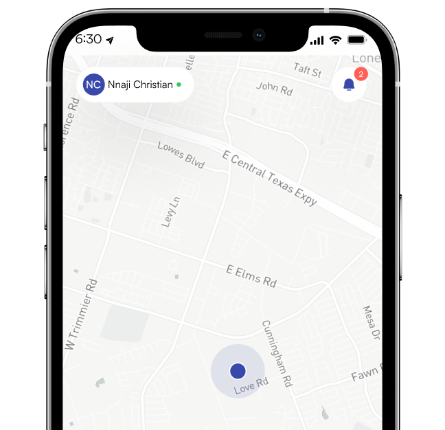 Live map view